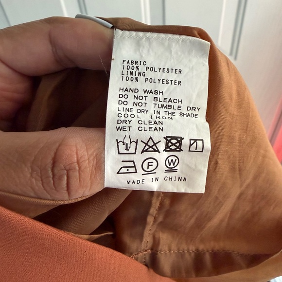 SIMPLICITÉ Rust Midi Dress with Tie Waist & Pockets | SIZE S - Picture 5 of 15